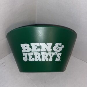 Ben & Jerrys Ice Cream Bowl Qty 1 Melamine Bowl Dark Green Excellent Condition